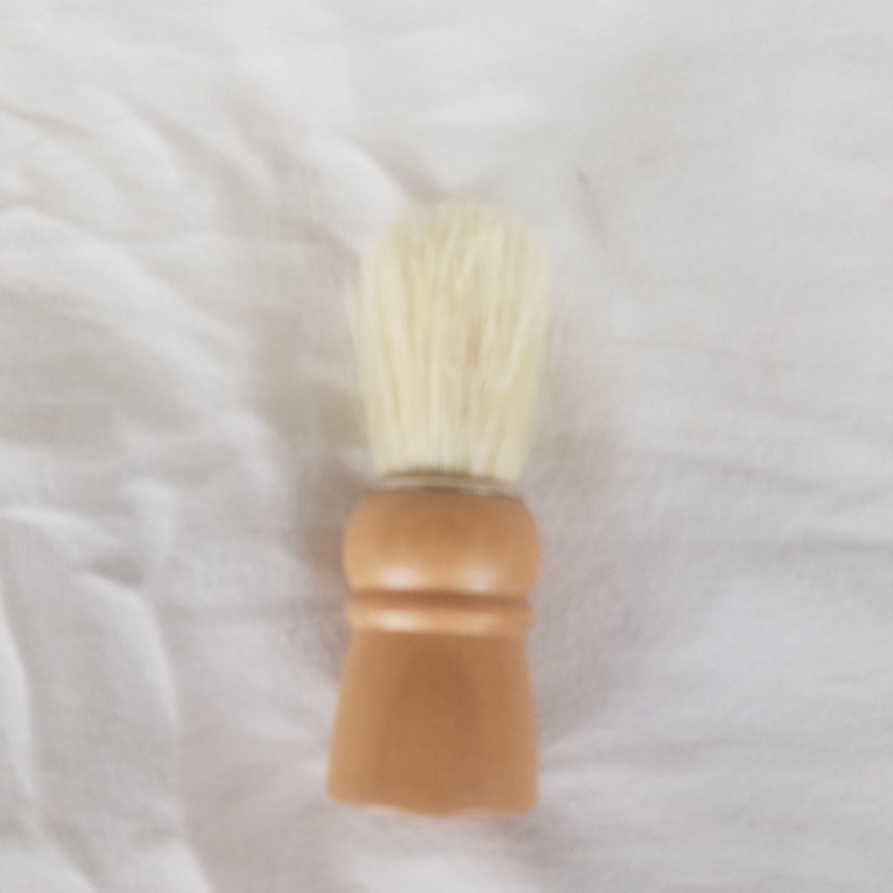 Shaving Brush‎ Mens Tan new Wood Handle Traditional natural/syn bristles